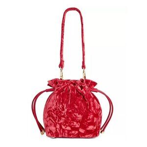 I.N.C. International Concepts Meliss Small Red Velvet Bucket Bag (MSRP $80)